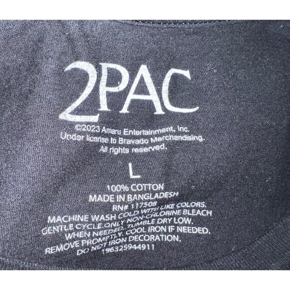 2Pac "Trust Nobody" Black Graphic T-Shirt L 100% Cotton - Picture 3 of 3